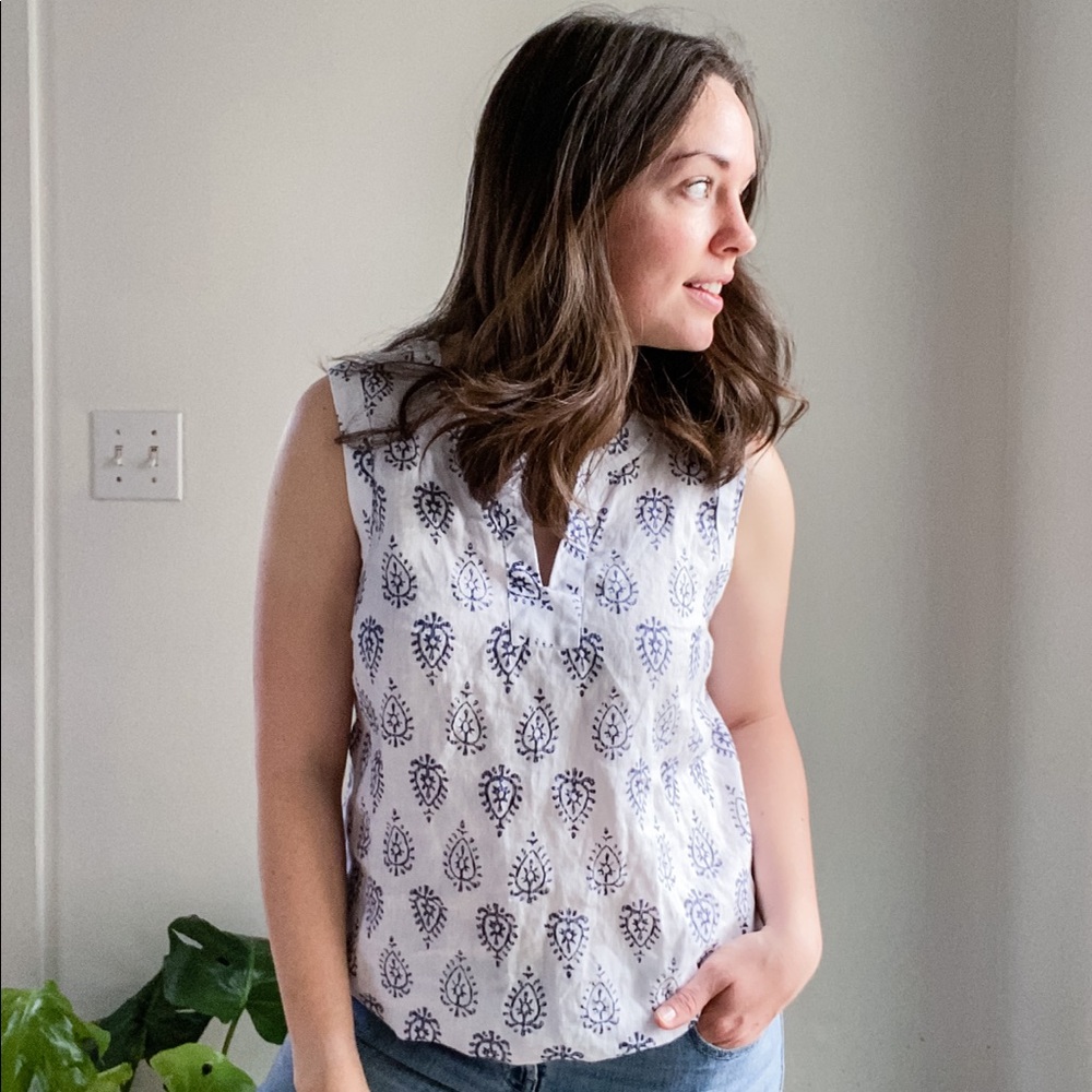 Talbots 100% linen tank. Size S.